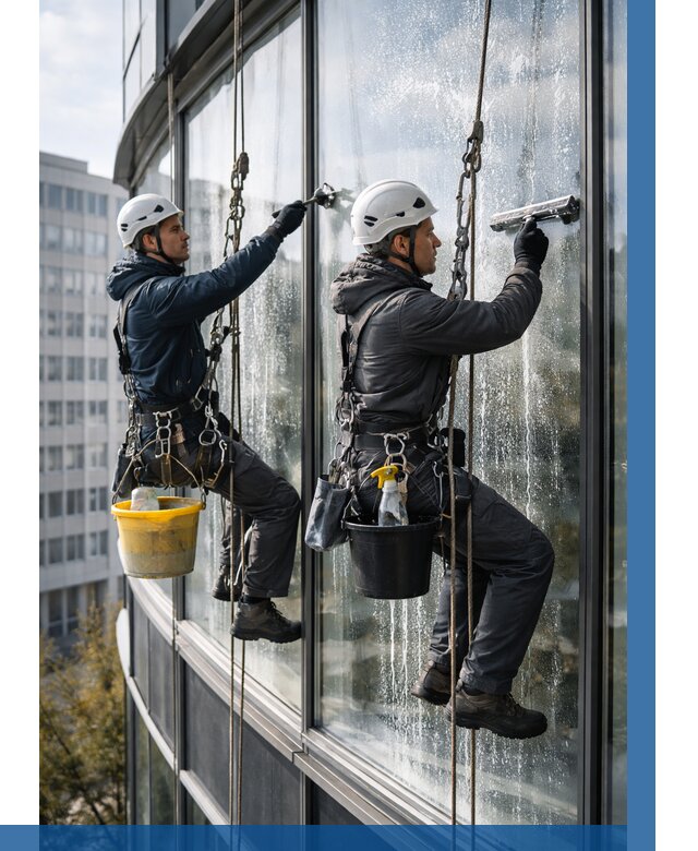 Мойка панорамных окон в Рязани от 359 р. заказать у ВЫСОТНИК-Рзн