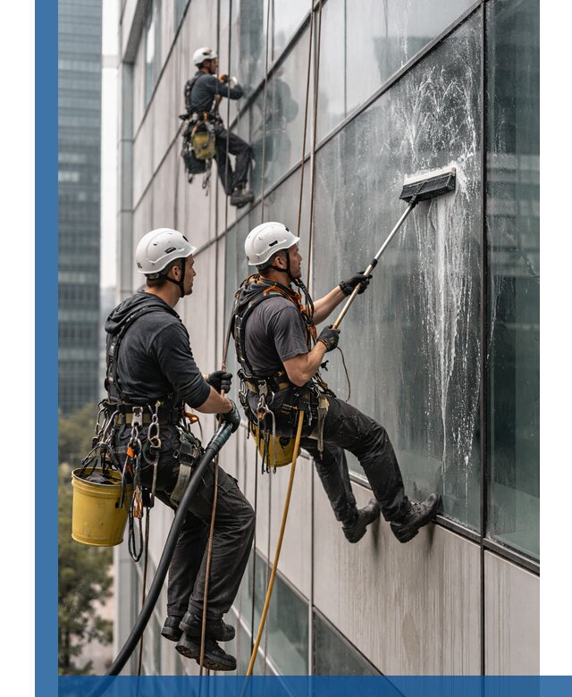 Профессиональная высотная мойка фасадов зданий в Рязани