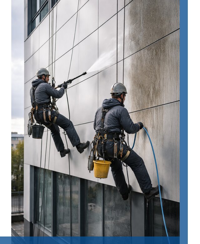 Мойка фасада из композита в Рязани по цене от 308 р. | ВЫСОТНИК-Рзн