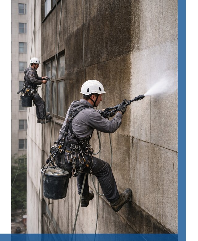 Очистка фасада от копоти в Рязани от 257 р. | ВЫСОТНИК-Рзн