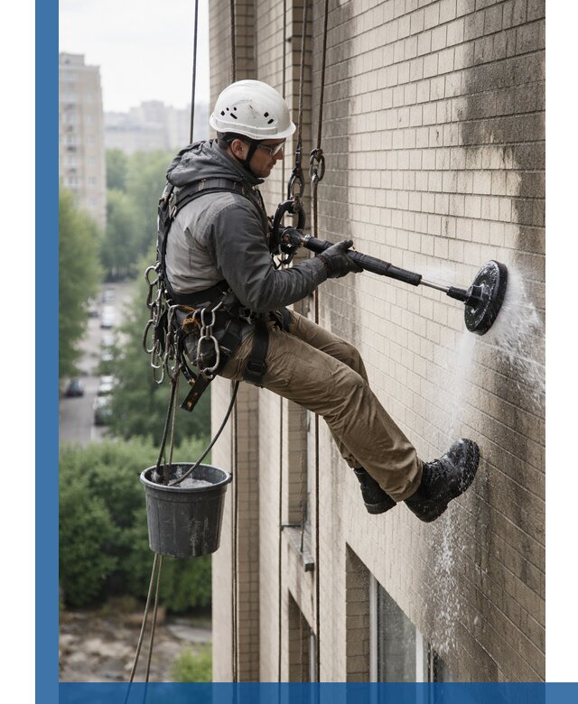 Очистка фасада от копоти в Рязани профессионально и безопасно