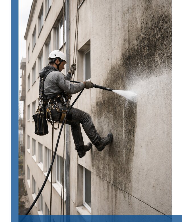 Профессиональная очистка фасадов от плесени в Рязани