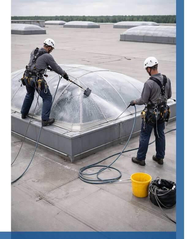 Мойка зенитных фонарей в Рязани, заказать от 4621 р. | ВЫСОТНИК-Рзн