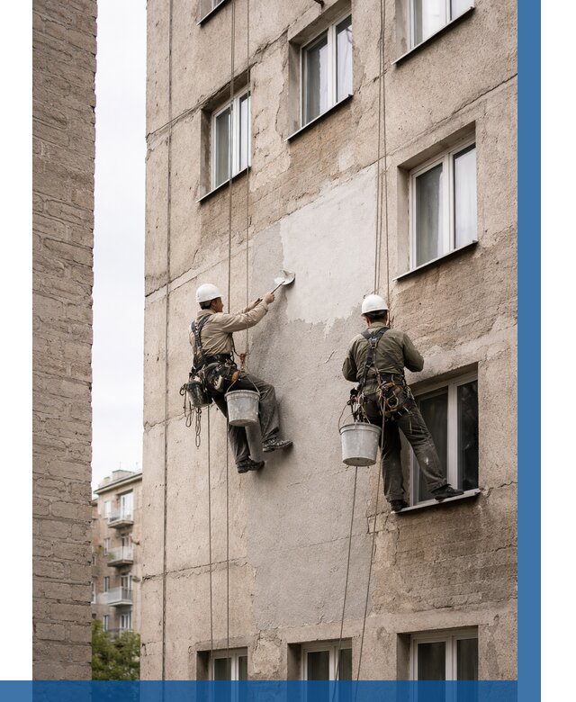 Косметический ремонт фасада в Рязани от 1129 р. | ВЫСОТНИК-Рзн