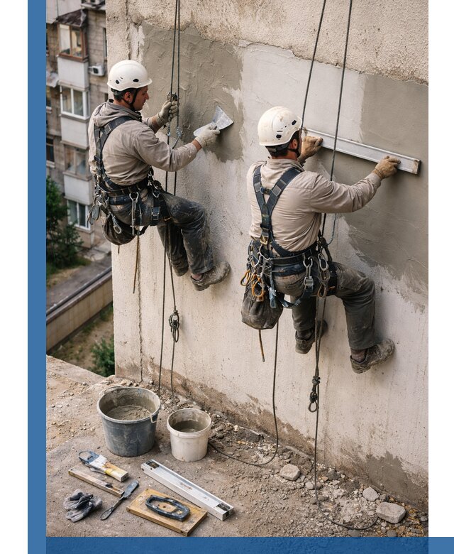 Комплексный ремонт штукатурного фасада с гарантией в Рязани