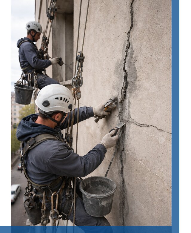 Заделка трещин на фасаде в Рязани от 924 р. | ВЫСОТНИК-Рзн