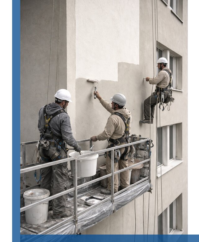 Покраска оштукатуренного фасада в Рязани под ключ с гарантией