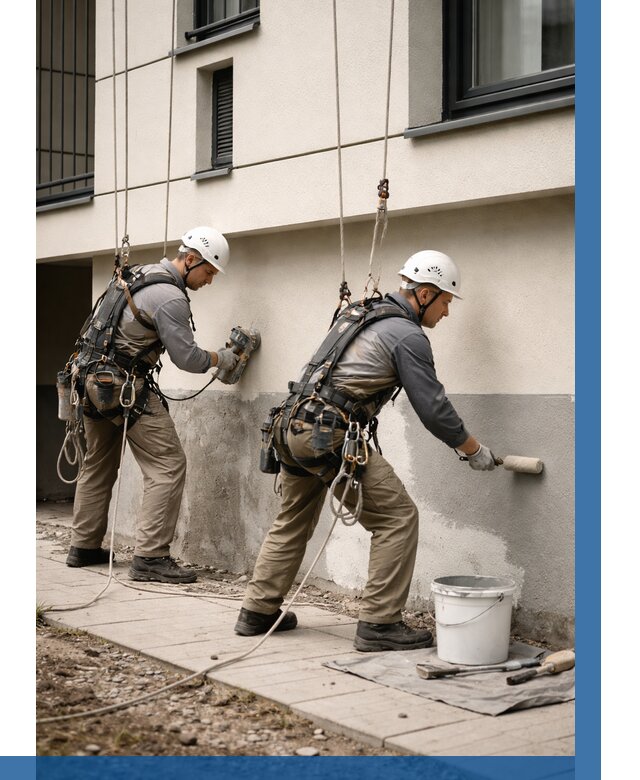 Окраска цоколя здания в Рязани от 462 р. под ключ | ВЫСОТНИК-Рзн