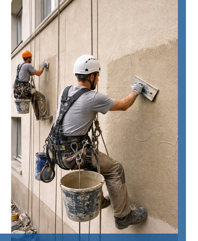 Декоративная штукатурка фасада в Рязани от 1232 р. | ВЫСОТНИК-Рзн