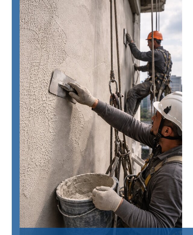 Декоративная штукатурка фасада с утеплением и защитой в Рязани