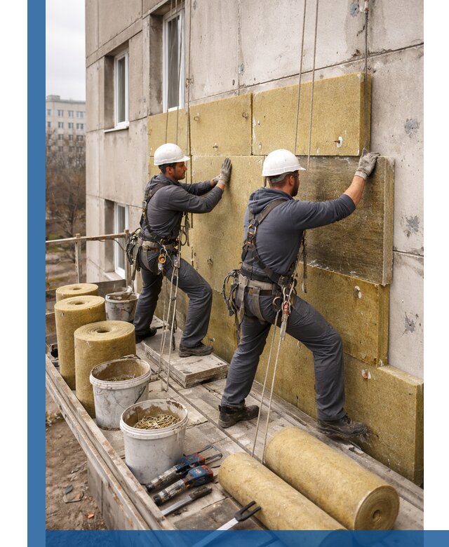 Утепление фасада минватой в Рязани под ключ с гарантией