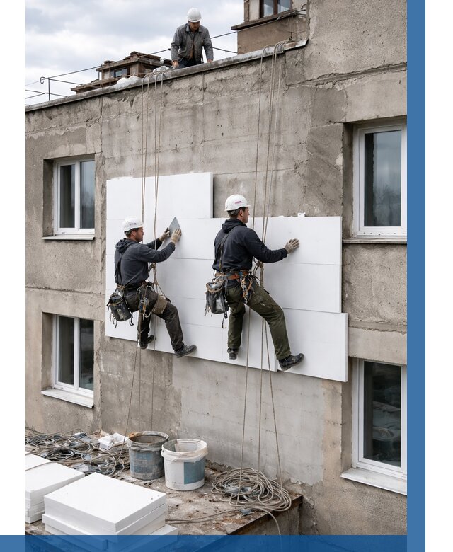 Утепление фасада пенополистиролом в Рязани от 1848 р. | ВЫСОТНИК-Рзн