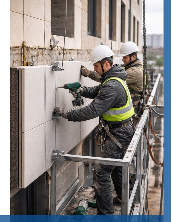 Монтаж фасадных термопанелей в Рязани от 1540 р. | ВЫСОТНИК-Рзн