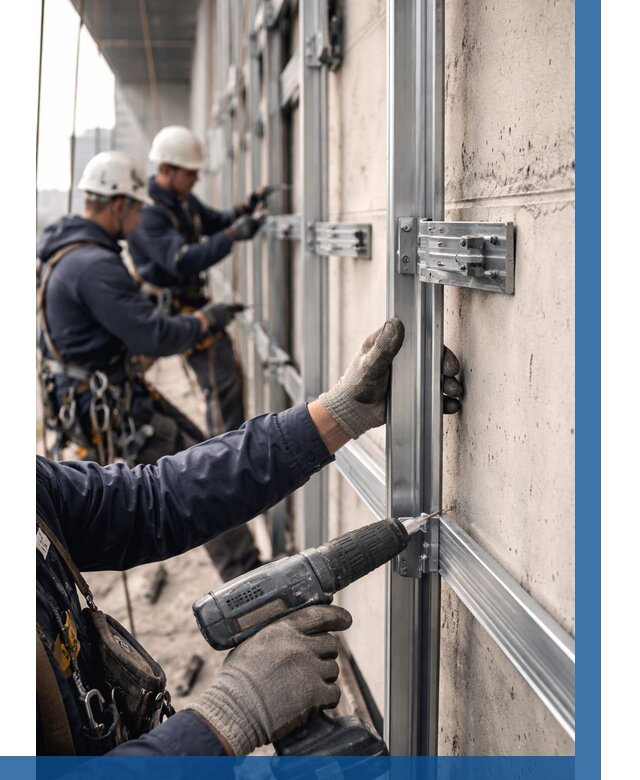 Монтаж подсистемы вентфасада в Рязани от 873 р. | ВЫСОТНИК-Рзн