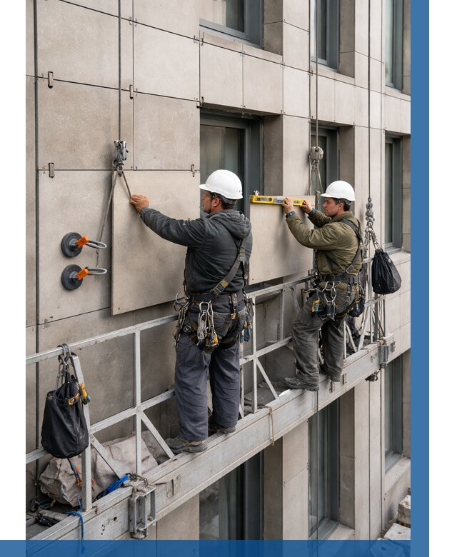 Монтаж керамогранита на фасад в Рязани от 2567 р. | ВЫСОТНИК-Рзн