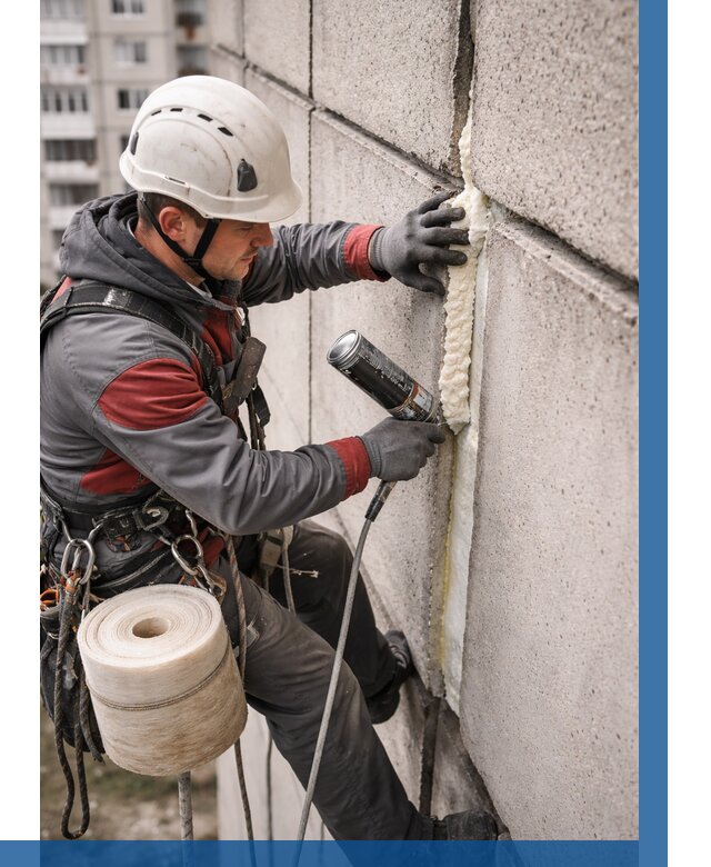 Утепление межпанельных швов в Рязани от 719 р. | ВЫСОТНИК-Рзн