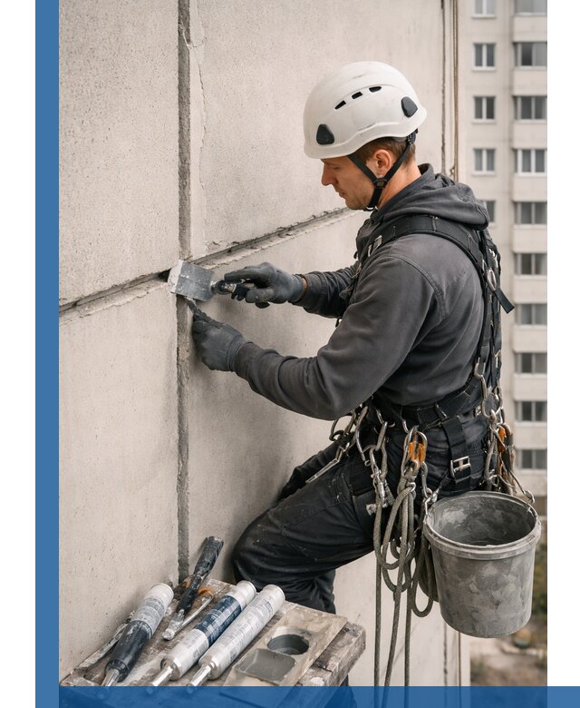Ремонт межпанельных швов в Рязани герметизация и восстановление