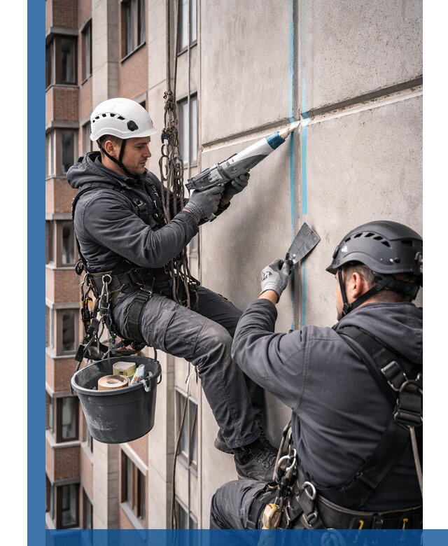 Вторичная герметизация швов фасада и кровли в Рязани