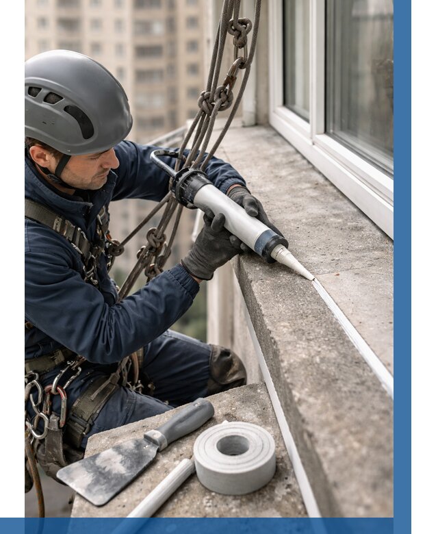 Герметизация балконного козырька в Рязани от 4621 р. | ВЫСОТНИК-Рзн