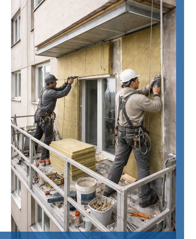 Утепление балкона снаружи в Рязани от 1643 р. под ключ ВЫСОТНИК-Рзн