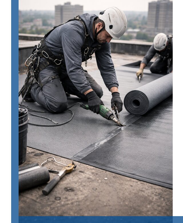 Ремонт мягкой кровли в Рязани с выездом промальпинистов