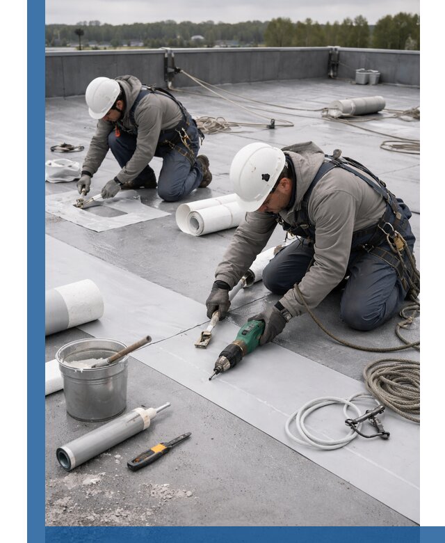 Ремонт мембранной кровли в Рязани качественно и с гарантией