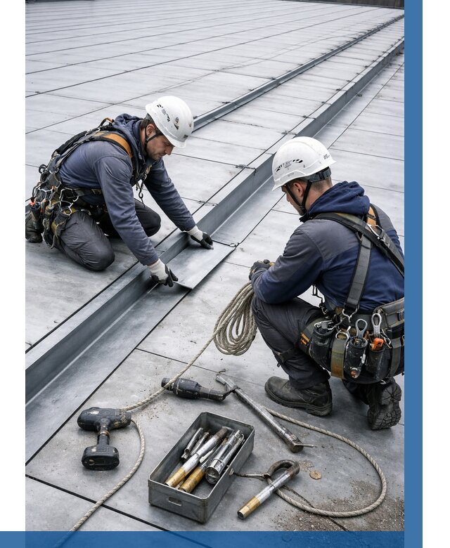 Ремонт фальцевой кровли в Рязани от 719 р. | ВЫСОТНИК-Рзн