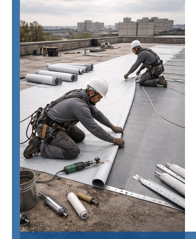 Монтаж мембранной кровли в Рязани для промышленных зданий