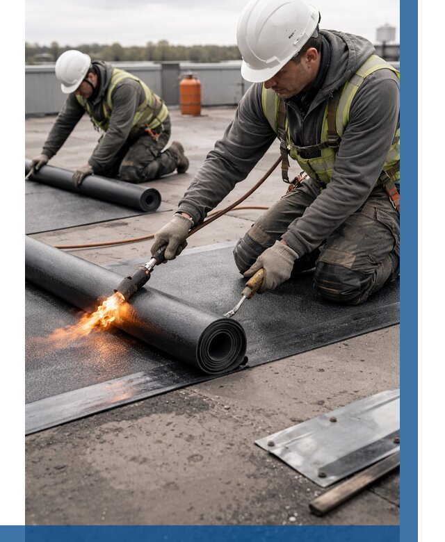 Монтаж наплавляемой кровли в Рязани от 873 р. — ВЫСОТНИК-Рзн