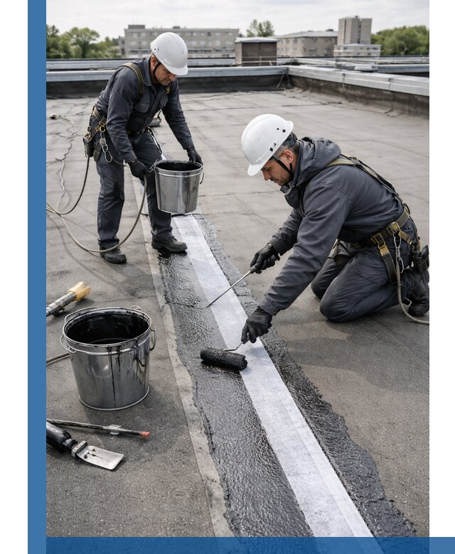 Гидроизоляция кровли мастикой в Рязани надежная защита