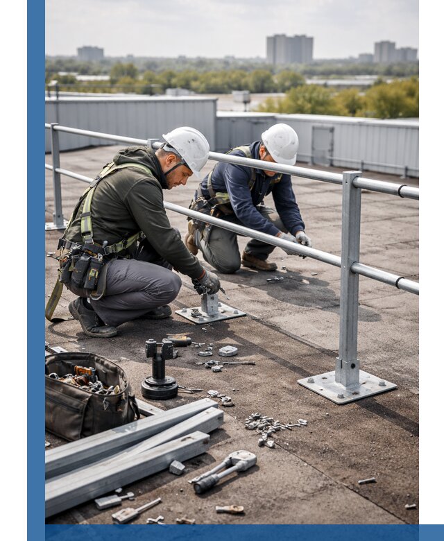 Монтаж кровельного ограждения в Рязани под ключ с гарантией