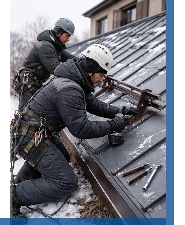 Монтаж снегозадержателей в Рязани от 462 р. | ВЫСОТНИК-Рзн