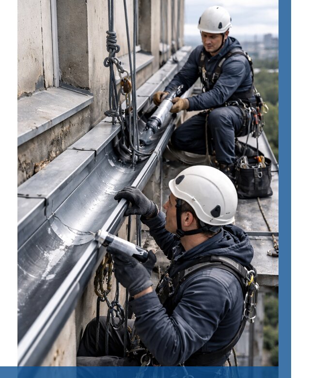 Ремонт водосточных желобов в Рязани от 6674 р. | ВЫСОТНИК-Рзн