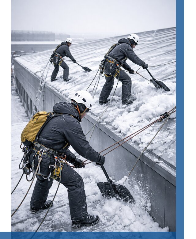 Очистка навесов от снега в Рязани от 4621 р. | ВЫСОТНИК-Рзн