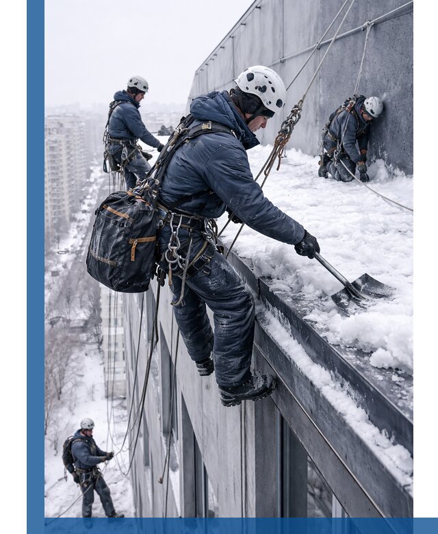 Абонентское обслуживание кровли зимой в Рязани регулярный уход