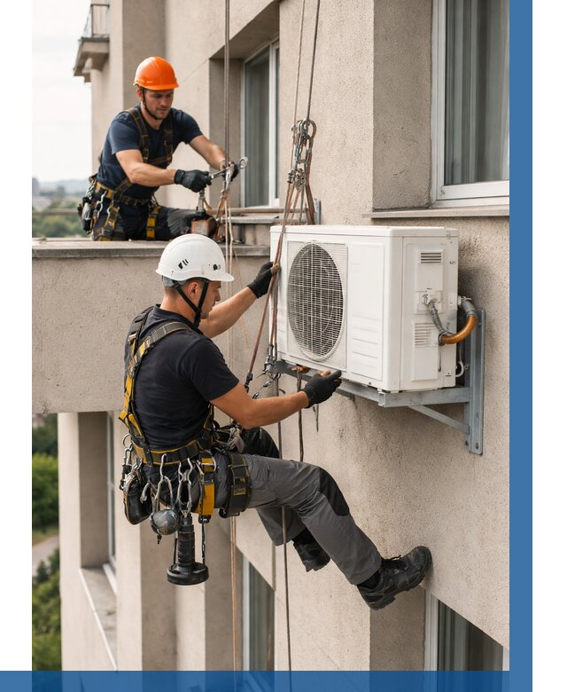 Монтаж внешнего блока кондиционера в Рязани от 6674 р. | ВЫСОТНИК-Рзн