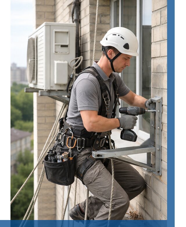 Установка кронштейнов кондиционера в Рязани от 3594 р. | ВЫСОТНИК-Рзн