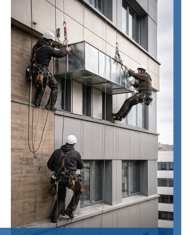 Монтаж воздуховодов на фасаде в Рязани от 1540 р. | ВЫСОТНИК-Рзн