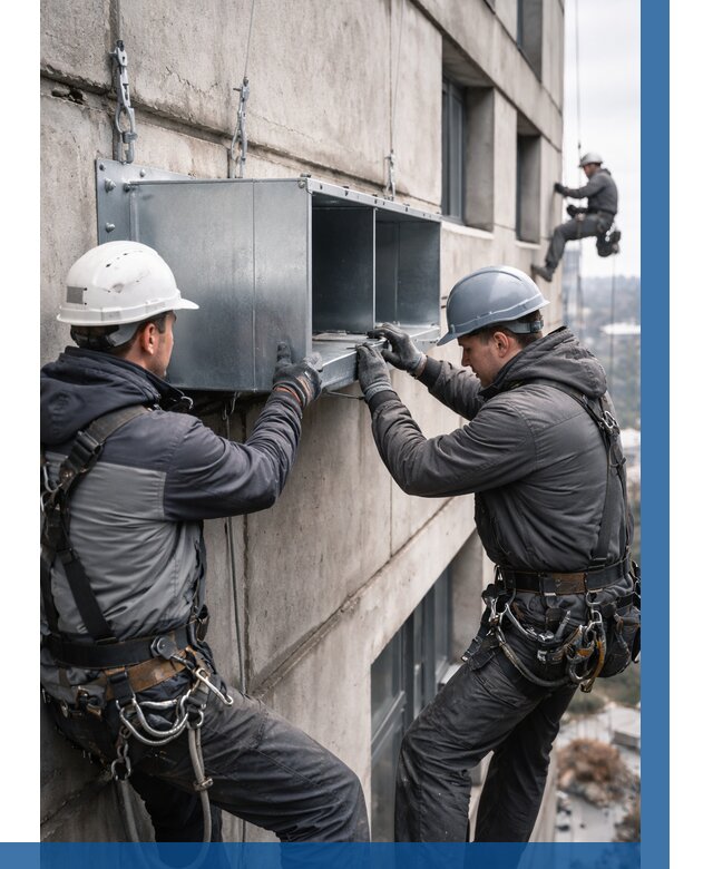 Монтаж вентиляционных коробов в Рязани от 3080 р. | ВЫСОТНИК-Рзн