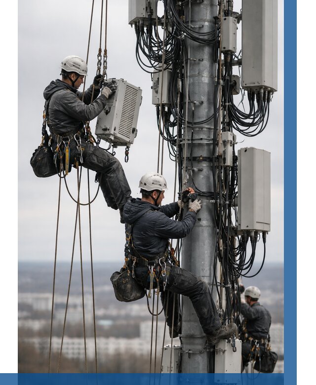 Монтаж оборудования связи на мачте в Рязани от 7701 р. | ВЫСОТНИК-Рзн