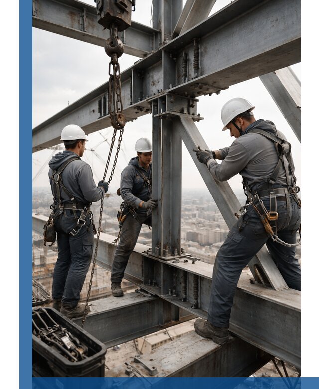 Профессиональный монтаж металлоконструкций на высоте в Рязани