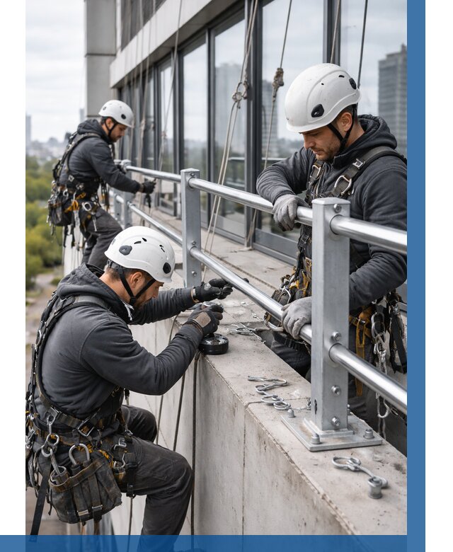 Монтаж ограждений на высоте в Рязани, от 1232 р. | ВЫСОТНИК-Рзн