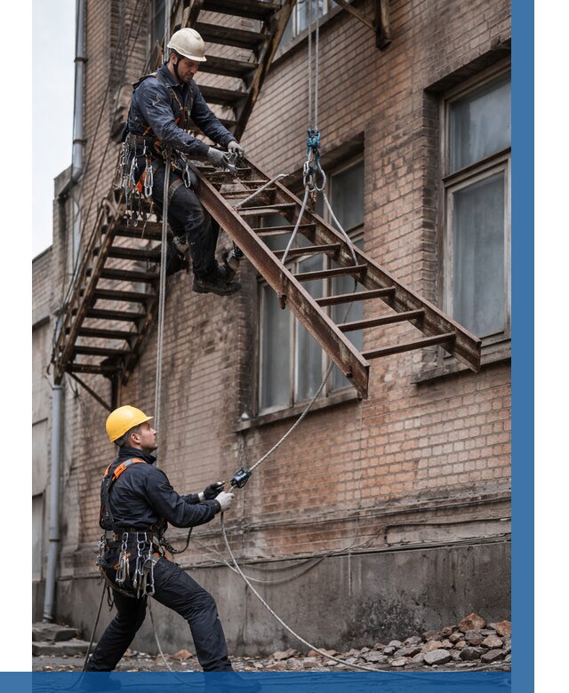 Демонтаж пожарной лестницы в Рязани от 12322 р. | ВЫСОТНИК-Рзн