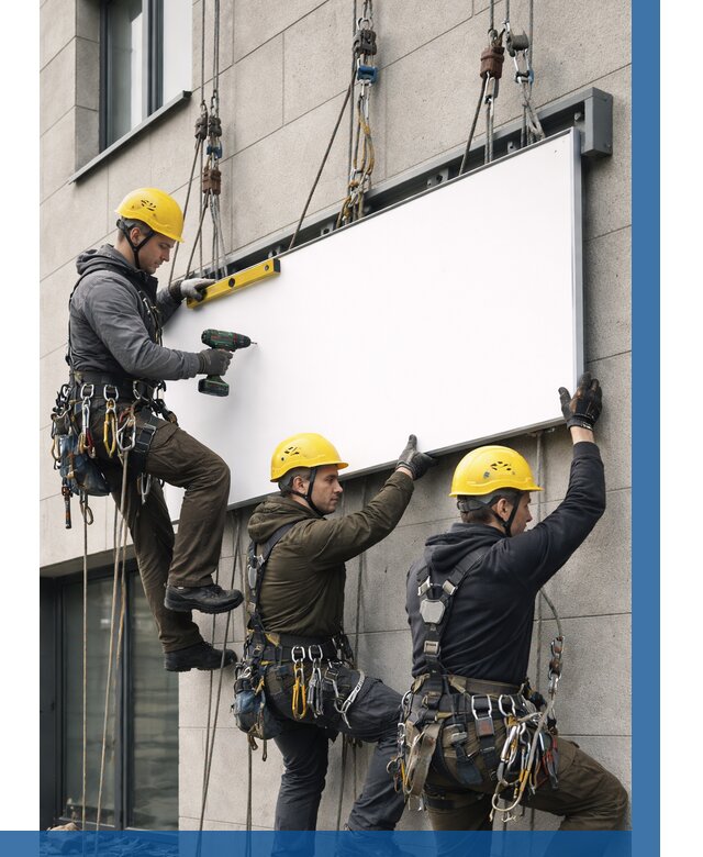 Монтаж рекламной вывески в Рязани от 8214 р. | ВЫСОТНИК-Рзн