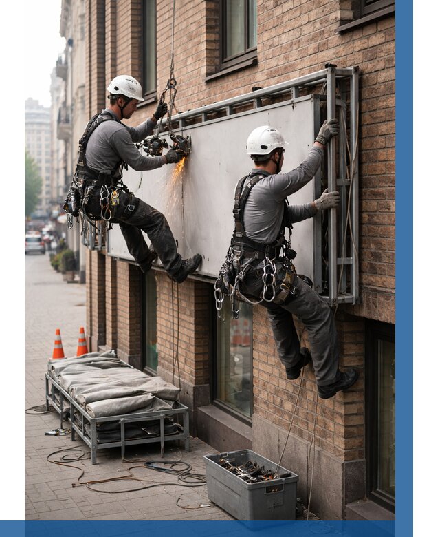 Демонтаж рекламной вывески в Рязани от 6674 р. | ВЫСОТНИК-Рзн