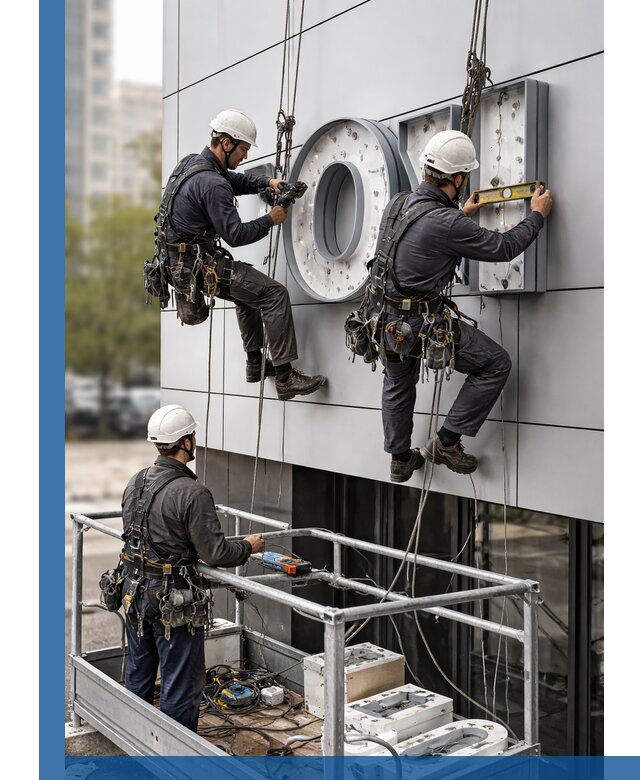 Профессиональный монтаж световых букв в Рязани под ключ