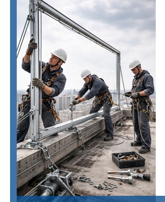 Монтаж крышных рекламных конструкций под ключ в Рязани