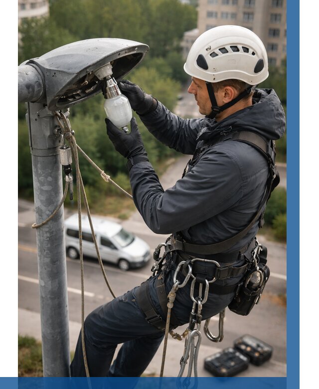 Замена ламп на высоте в Рязани от 2567 р. | ВЫСОТНИК-Рзн