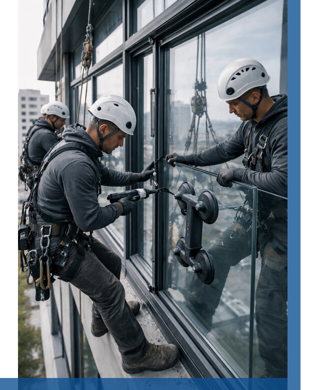 Витражное остекление зданий в Рязани от 3594 р. | ВЫСОТНИК-Рзн