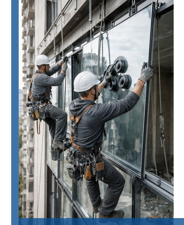 Витражное остекление фасадов и лоджий в Рязани под ключ